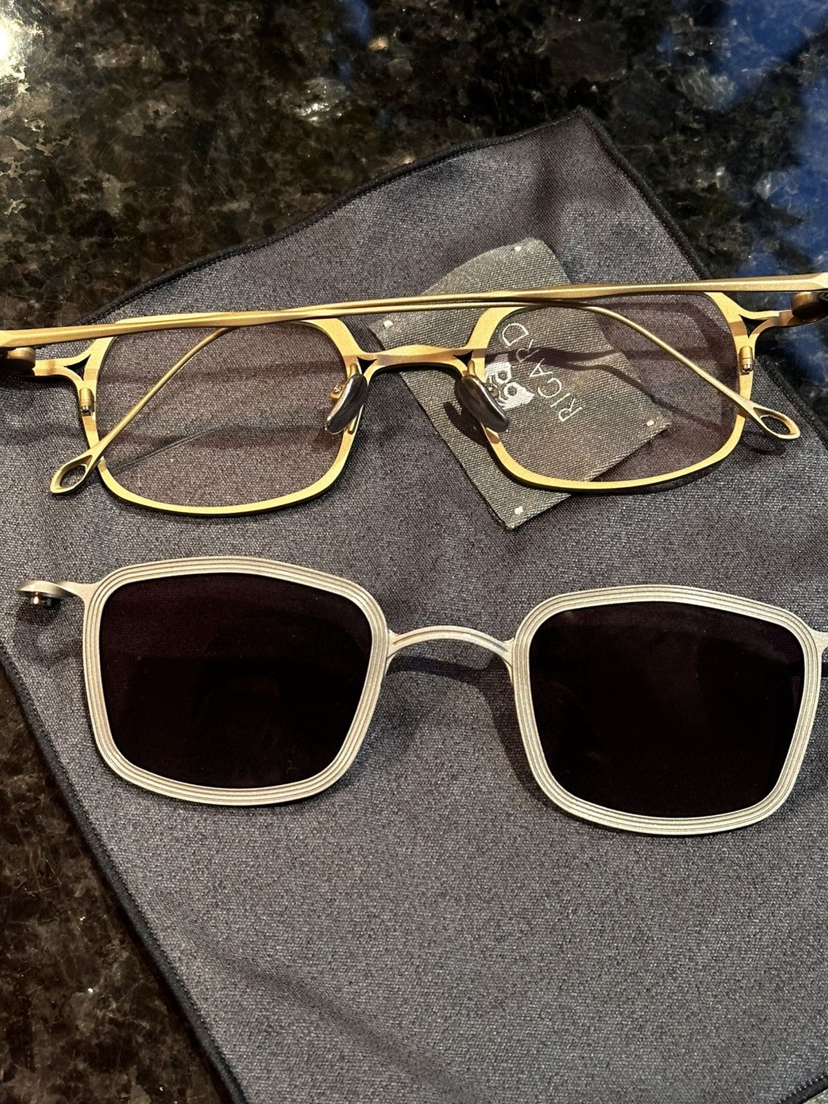 Rigards × The Viridi-anne Vintage gold x silver sunglasses Size ONE SIZE - 6 Thumbnail