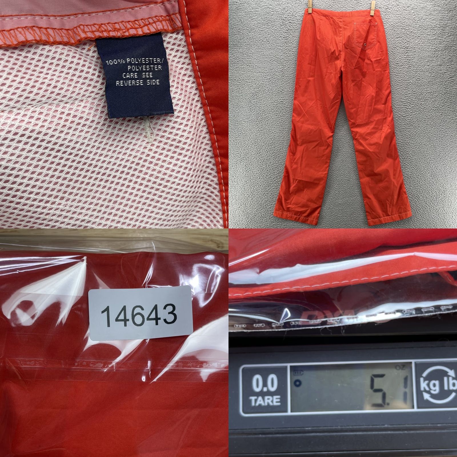 Polo Ralph Lauren VINTAGE Ralph Lauren Sport Pants Women 31x30 Orange Lightweight Retro Track Sportswear Size 24" / US 00 / IT 34 - 8 Thumbnail