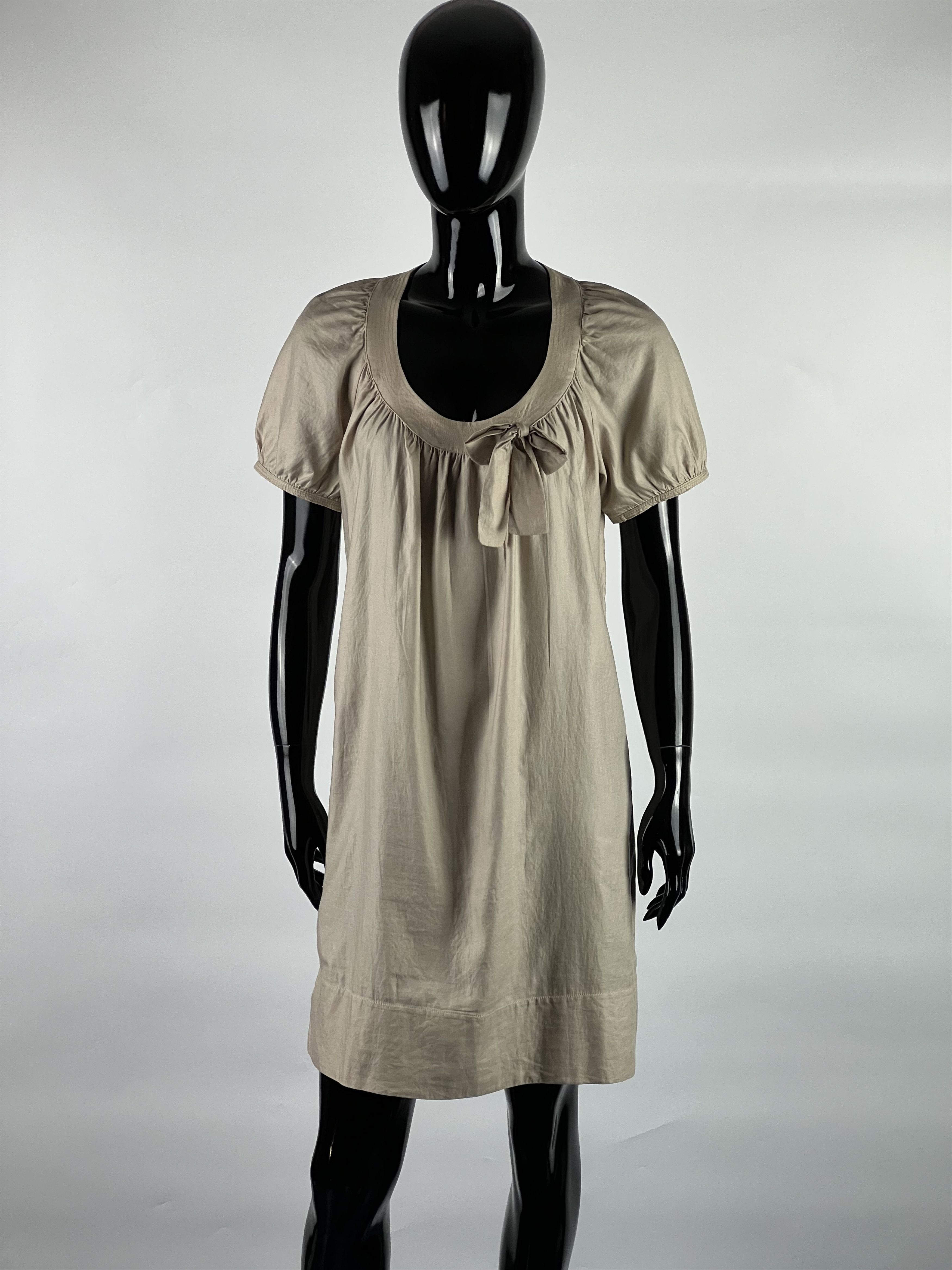 Sandro Sandro Vintage Beige Cotton Dress Size 1 Size S / US 4 / IT 40 - 1 Thumbnail