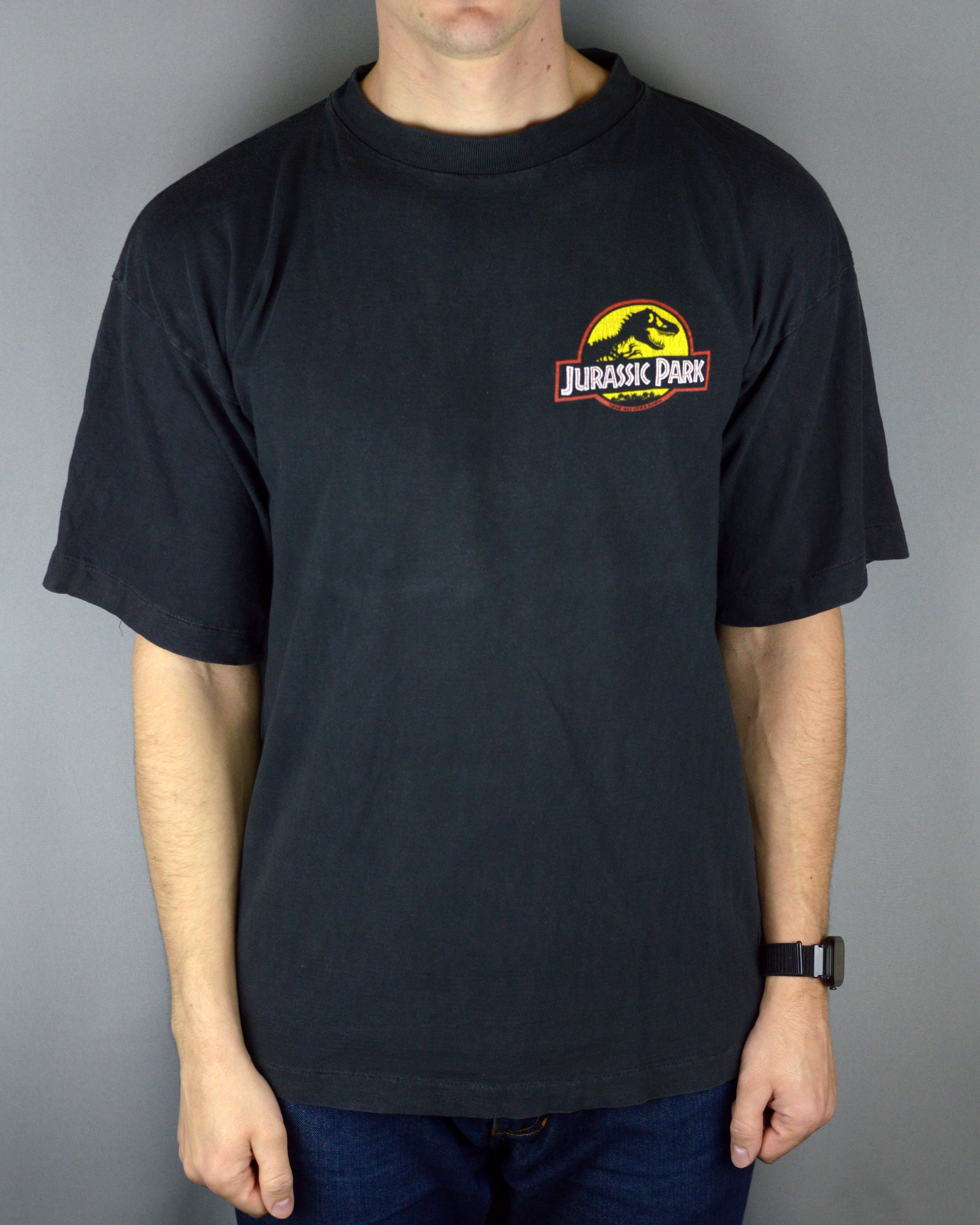 Vintage Vintage Jurassic Park 1993 promo t shirt Size US L / EU 52-54 / 3 - 1 Thumbnail
