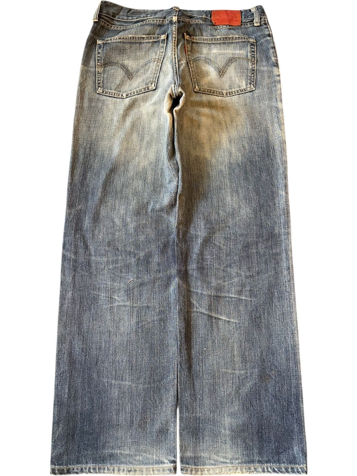 Levi's Vintage 90s Levis 502 Mud Wash Distress Baggy Jeans Size US 31 - 2 Thumbnail
