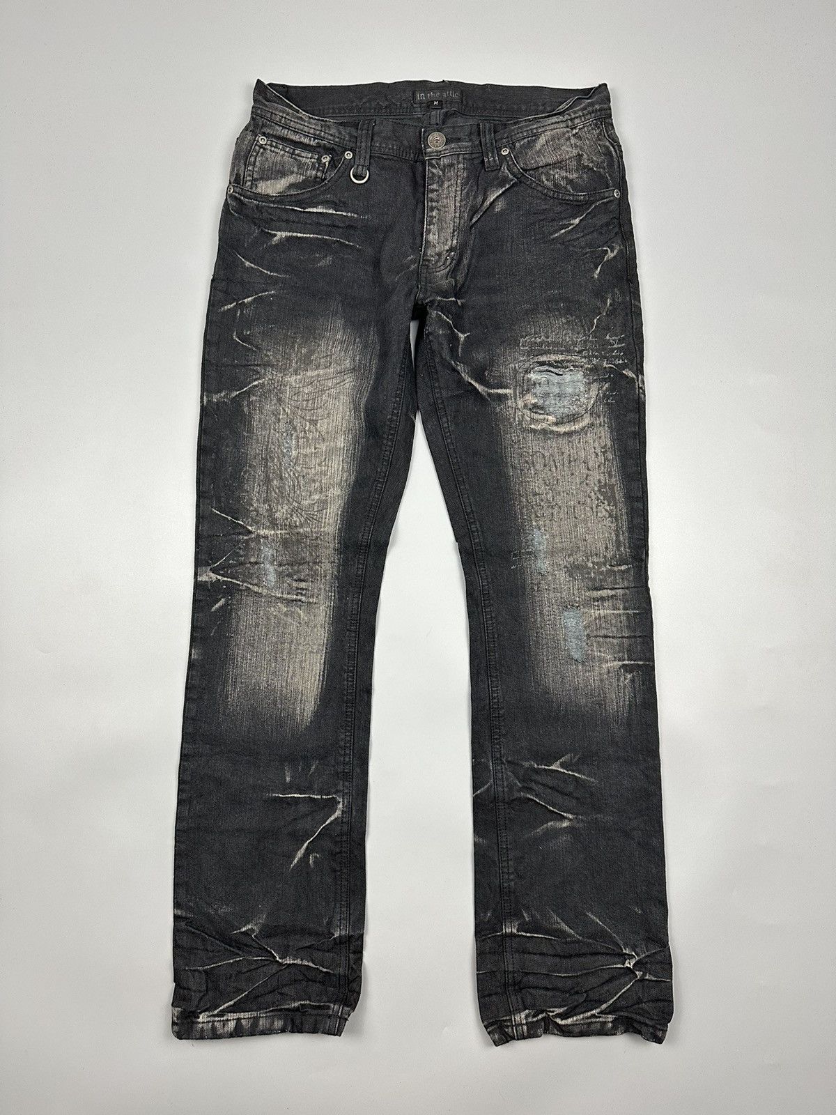 🔥Sick Nice🔥 Distressed In The Attic Whiskered Denim