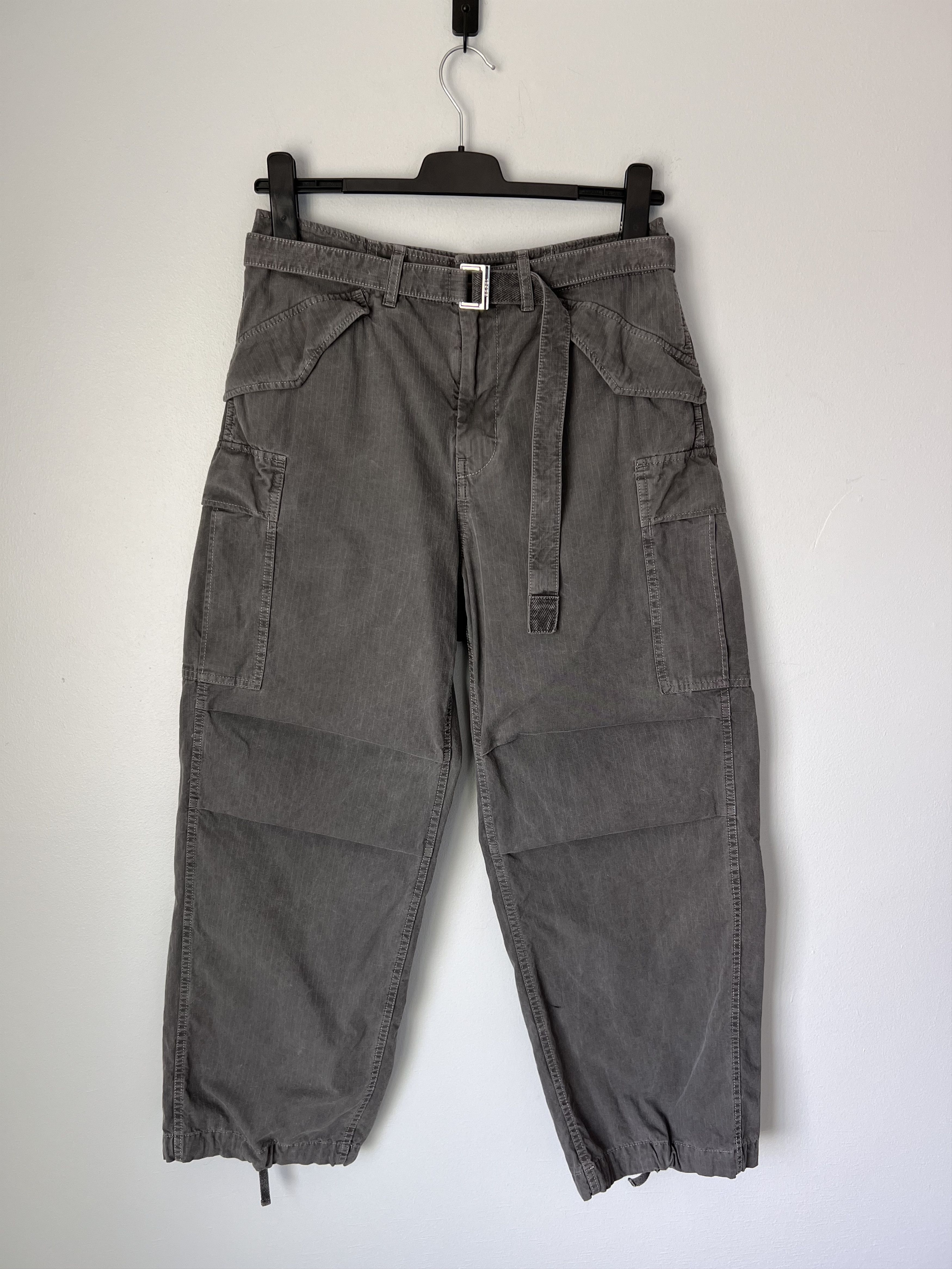 Sacai Sacai Garment Dyed Nylon Twill Cargo Pants in Grey Size US 32 / EU 48 - 1 Thumbnail