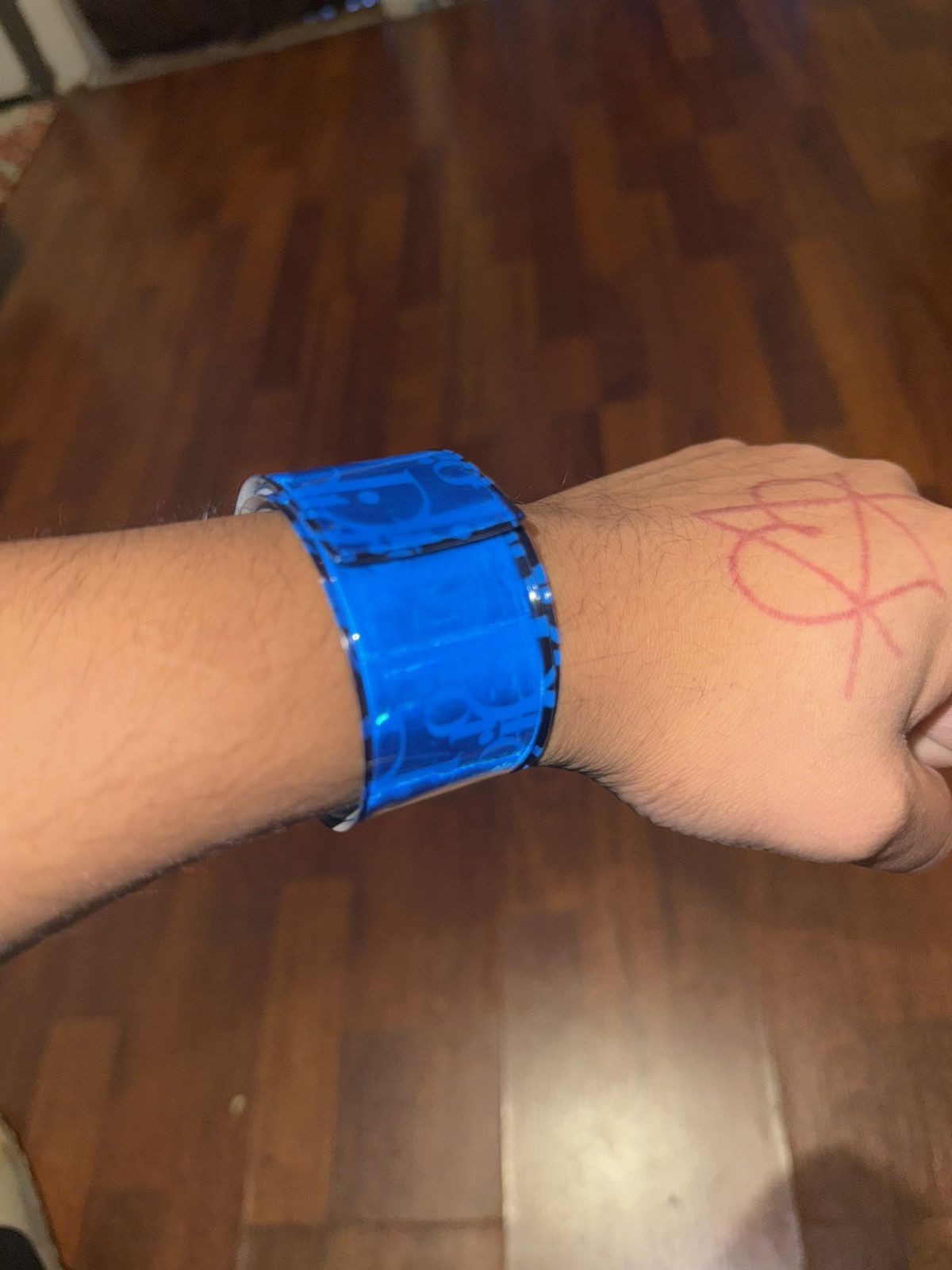 Dior 2002 Christian Dior Trotter Snap Bracelet monogram 3M blue Size ONE SIZE - 5 Thumbnail
