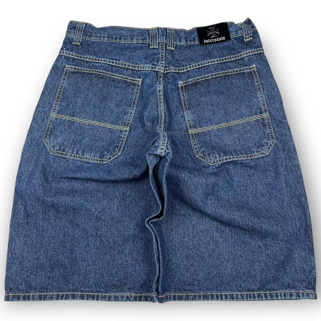 Designer Interstate Blue Jorts Size US 35 - 4 Thumbnail
