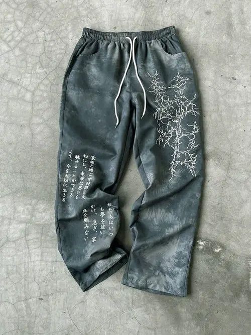 Japanese Brand Loose DRIP Y2K Sweatpants Size US 30 / EU 46 - 4 Thumbnail