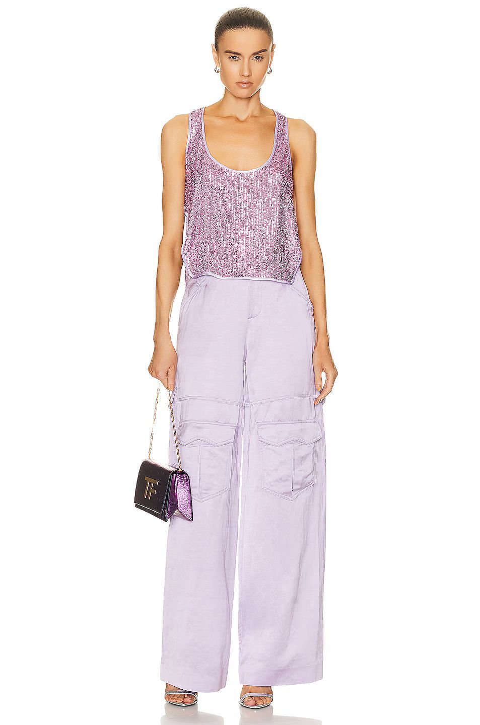 Tom Ford o1loc1c0924 PAW532 Cargo Pant in Violet Size 25" / US 0 / IT 36 - 4 Thumbnail