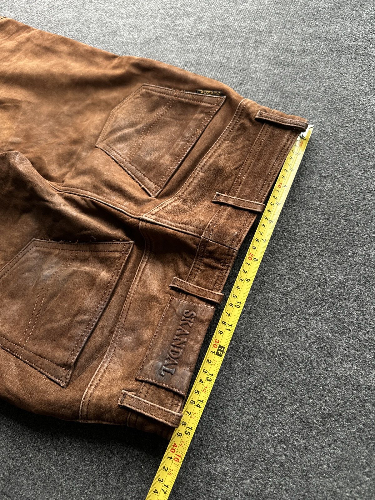 Other 🚨GRAIL MEN LEATHER PANTS Y2K WESTERN MOTORCYCLE Size US 32 / EU 48 - 20 Thumbnail