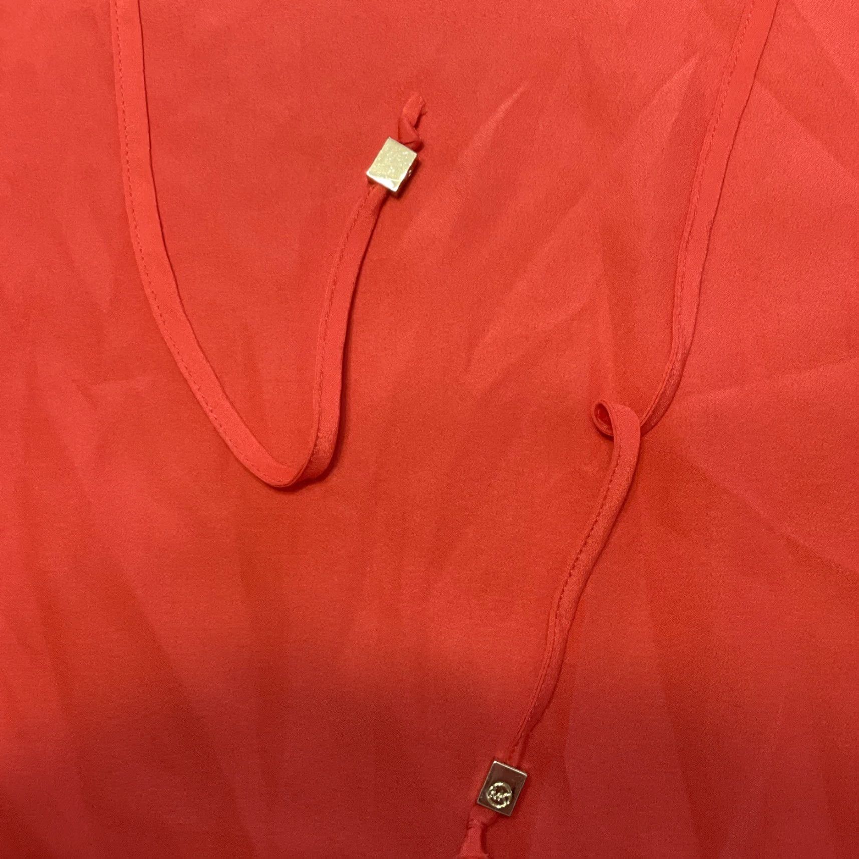 Michael Kors Michael Kors Women's Blouse 3/4 Sleeve Size Small Orange Casual Party Top Size S / US 4 / IT 40 - 3 Thumbnail