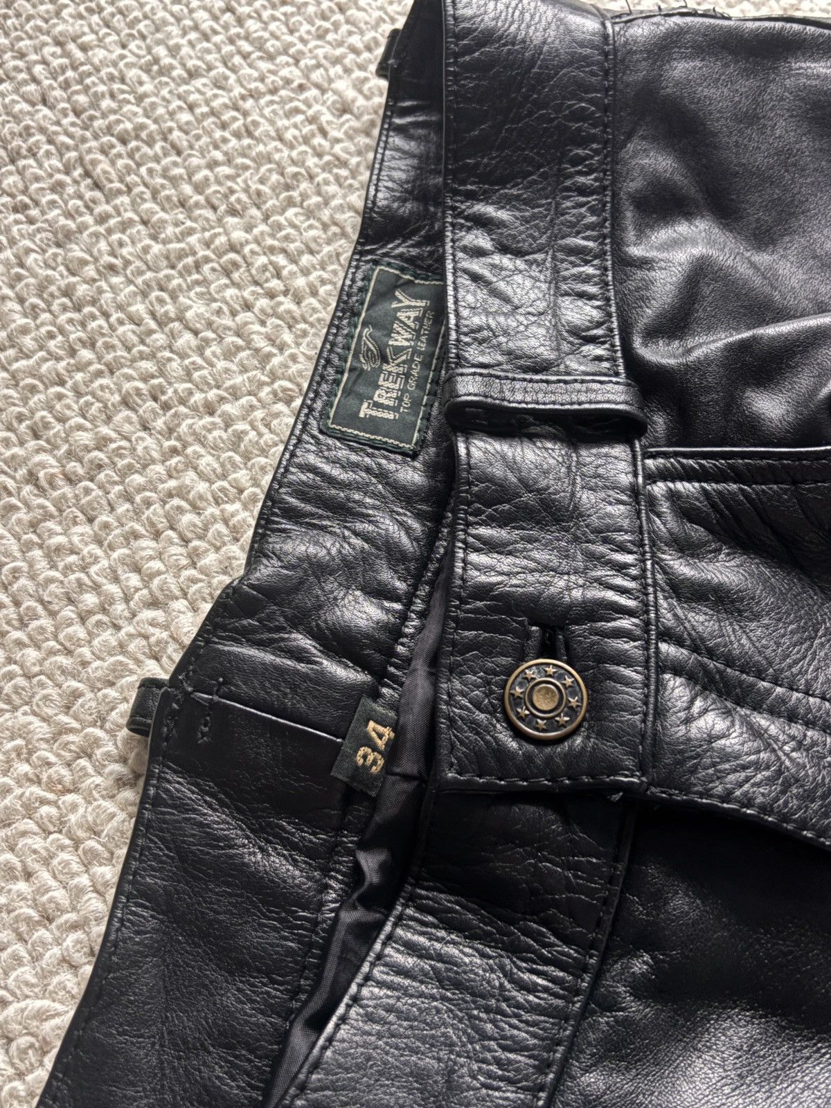 Leather Authentic Leather Trousers Size US 34 / EU 50 - 6 Thumbnail