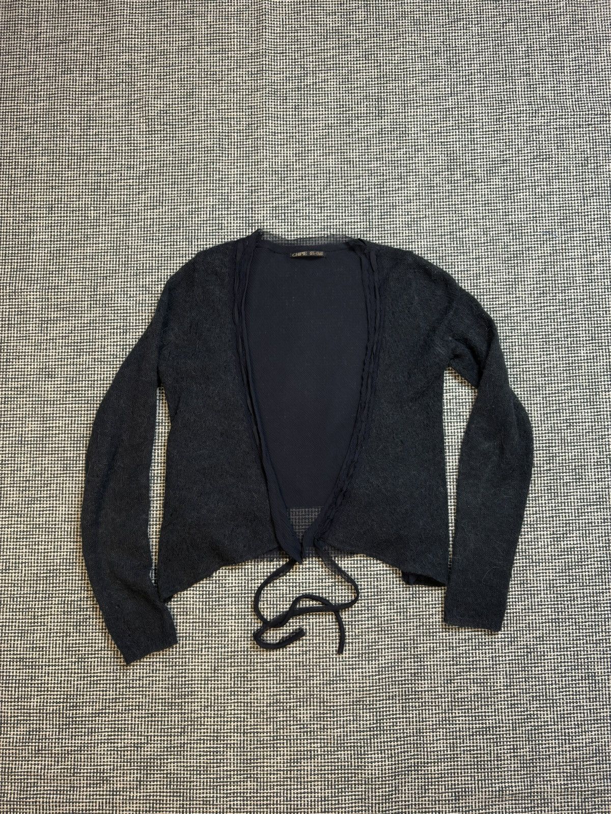 If Six Was Nine cropped fuzzy alpaca cropped Bondage avant garde cardigan Size XS / US 0-2 / IT 36-38 - 2 Thumbnail