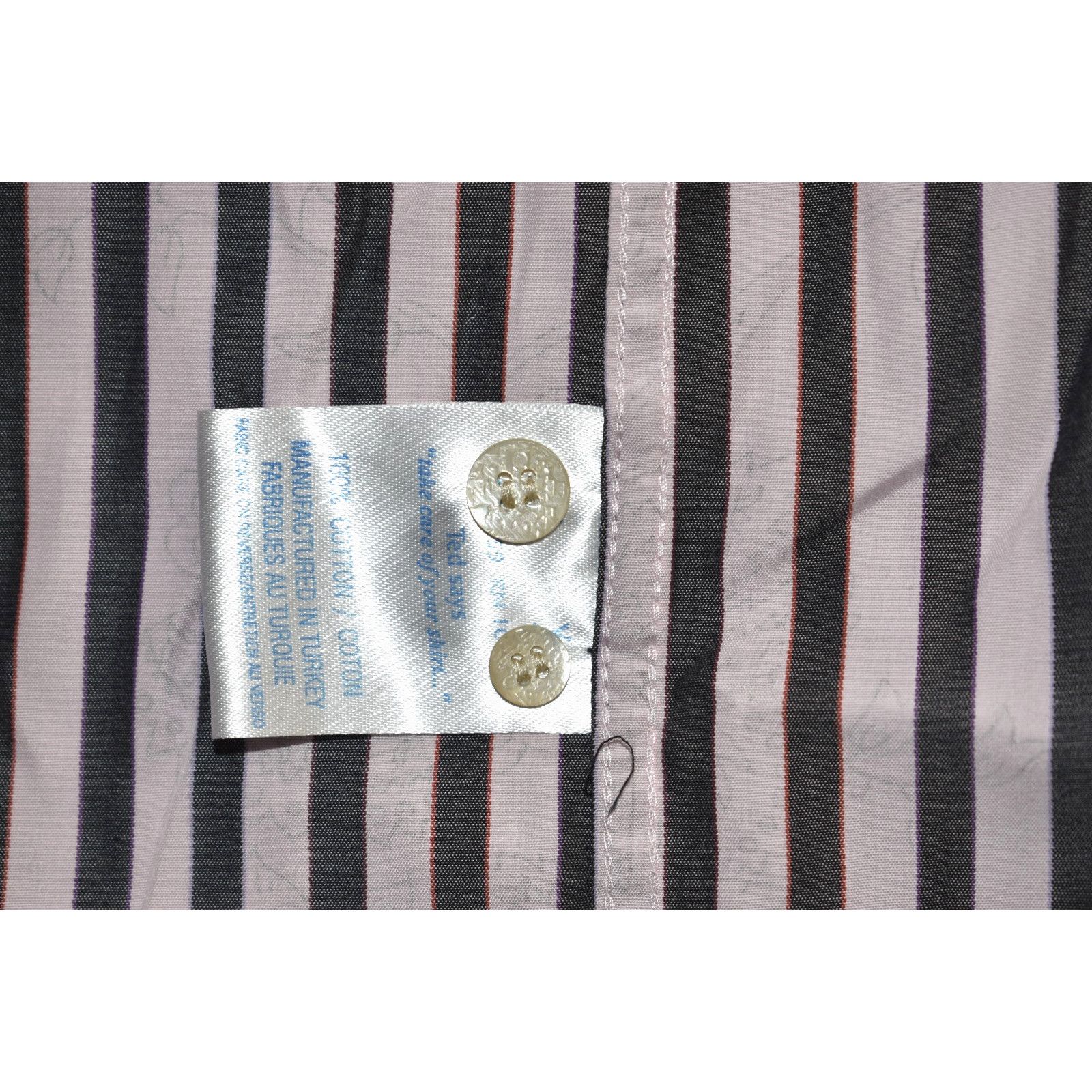 Ted Baker TED BAKER Striped Floral Cotton Long Sleeve Shirt Size 5 XL Size US XL / EU 56 / 4 - 6 Thumbnail