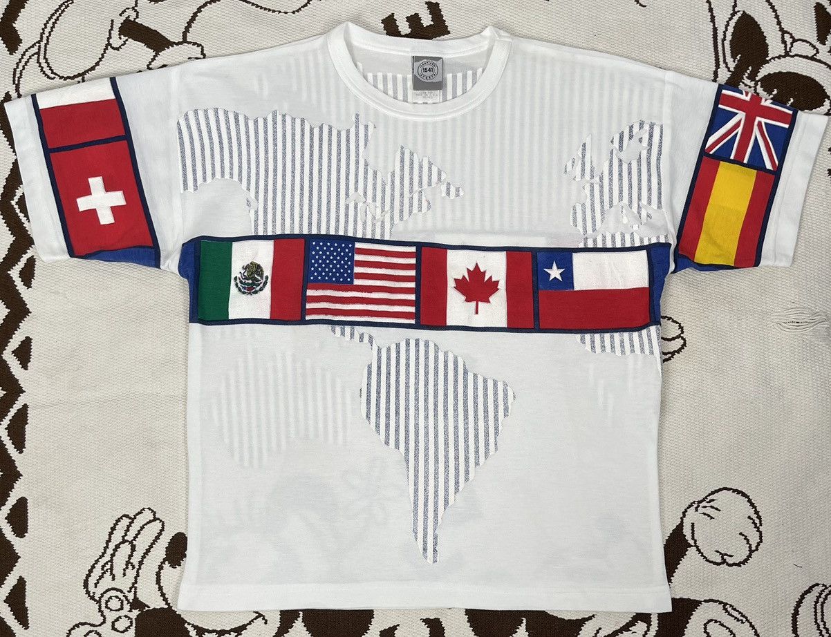 Vintage 90s VINTAGE FLAGS Tee Size US L / EU 52-54 / 3 - 12 Thumbnail