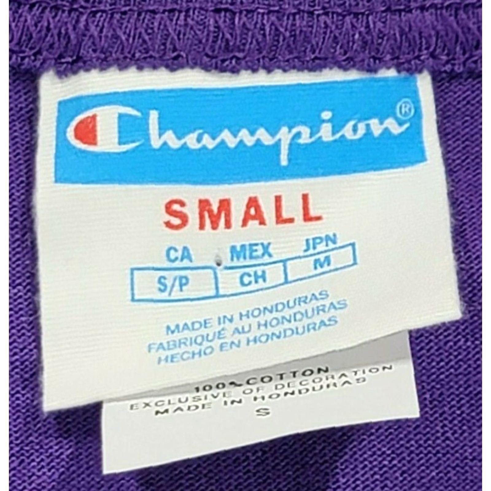 Champion Champion T-Shirt Classic Cotton Purple Short Sleeve Size S Mens OEM Logo Retro (Embroidered) Size US S / EU 44-46 / 1 - 5 Thumbnail