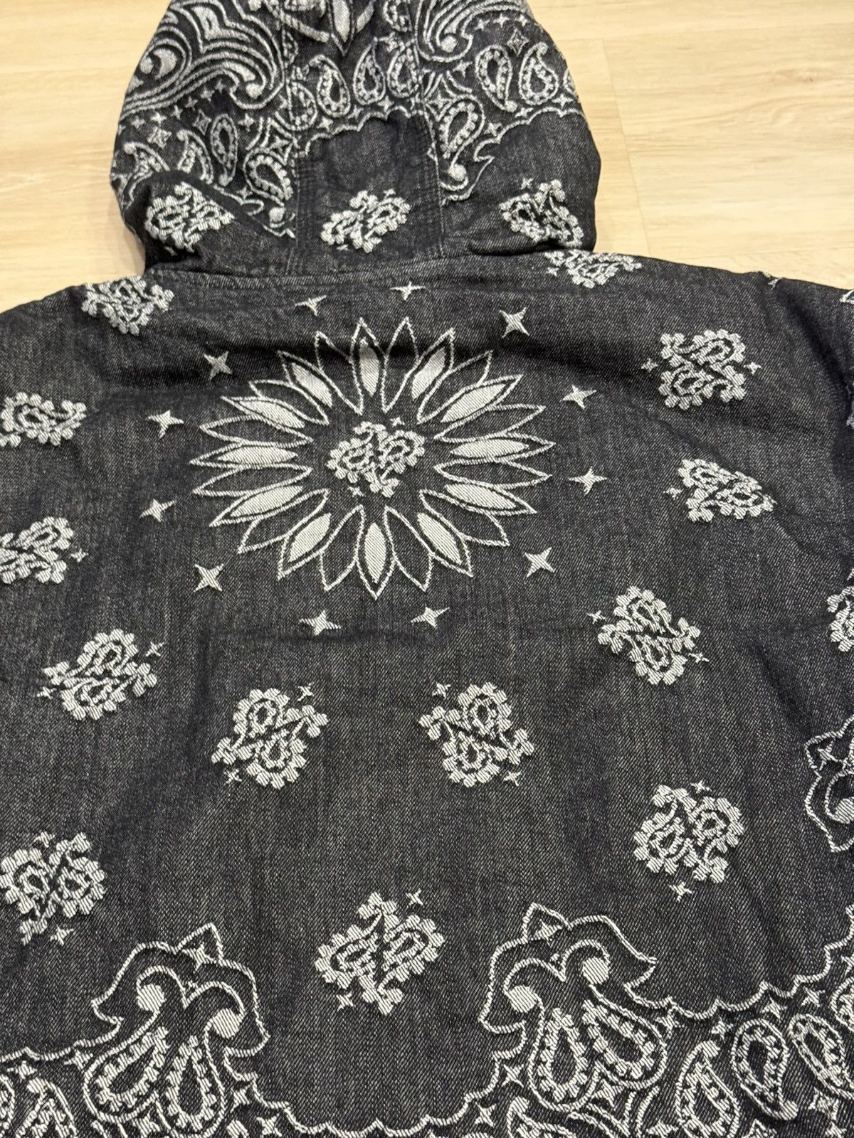 Supreme Supreme Bandana Jacquard Denim Hooded Work Jacket Size US XL / EU 56 / 4 - 14 Thumbnail