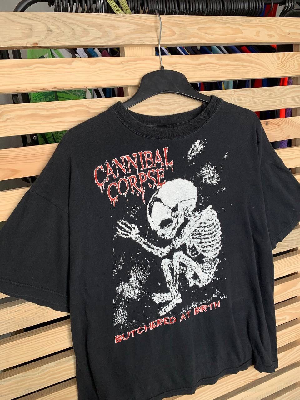 Band Tees × Vintage 90s Cannibal Corpse Butchered at Birth Embroidered Bootleg Size US M / EU 48-50 / 2 - 2 Thumbnail