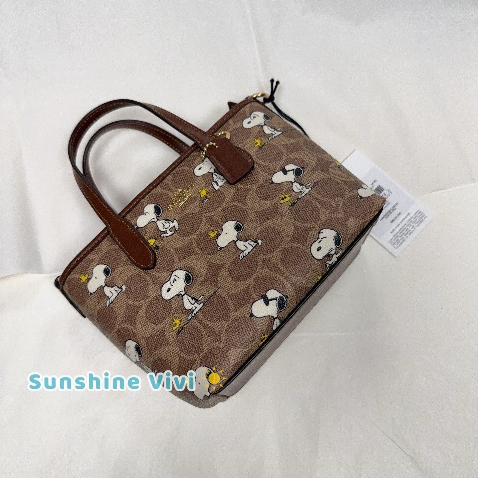 Coach NWT Coach X Peanuts City Mini Tote Bag Snoopy Print CBS83 Size ONE SIZE - 3 Thumbnail