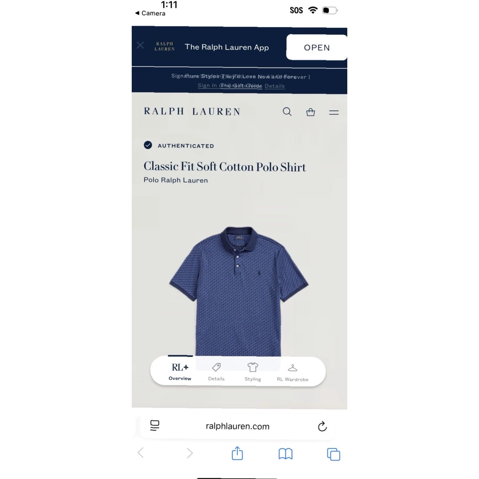 Polo Ralph Lauren Polo Ralph Lauren Shirt Mens 2XL Navy Geometric Classic Fit Soft Cotton Golf Size US XXL / EU 58 / 5 - 5 Thumbnail