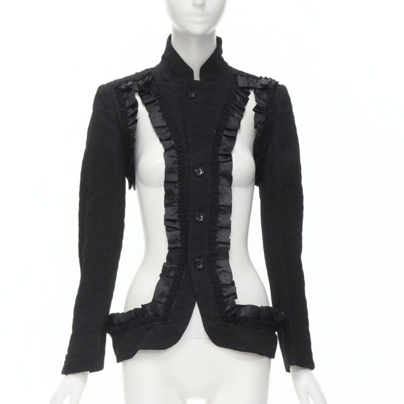 Comme des Garcons COMME DES GARCONS 2008 Runway Bad Taste ruffle cut out deconstructed blazer S Size S / US 4 / IT 40 - 1 Thumbnail