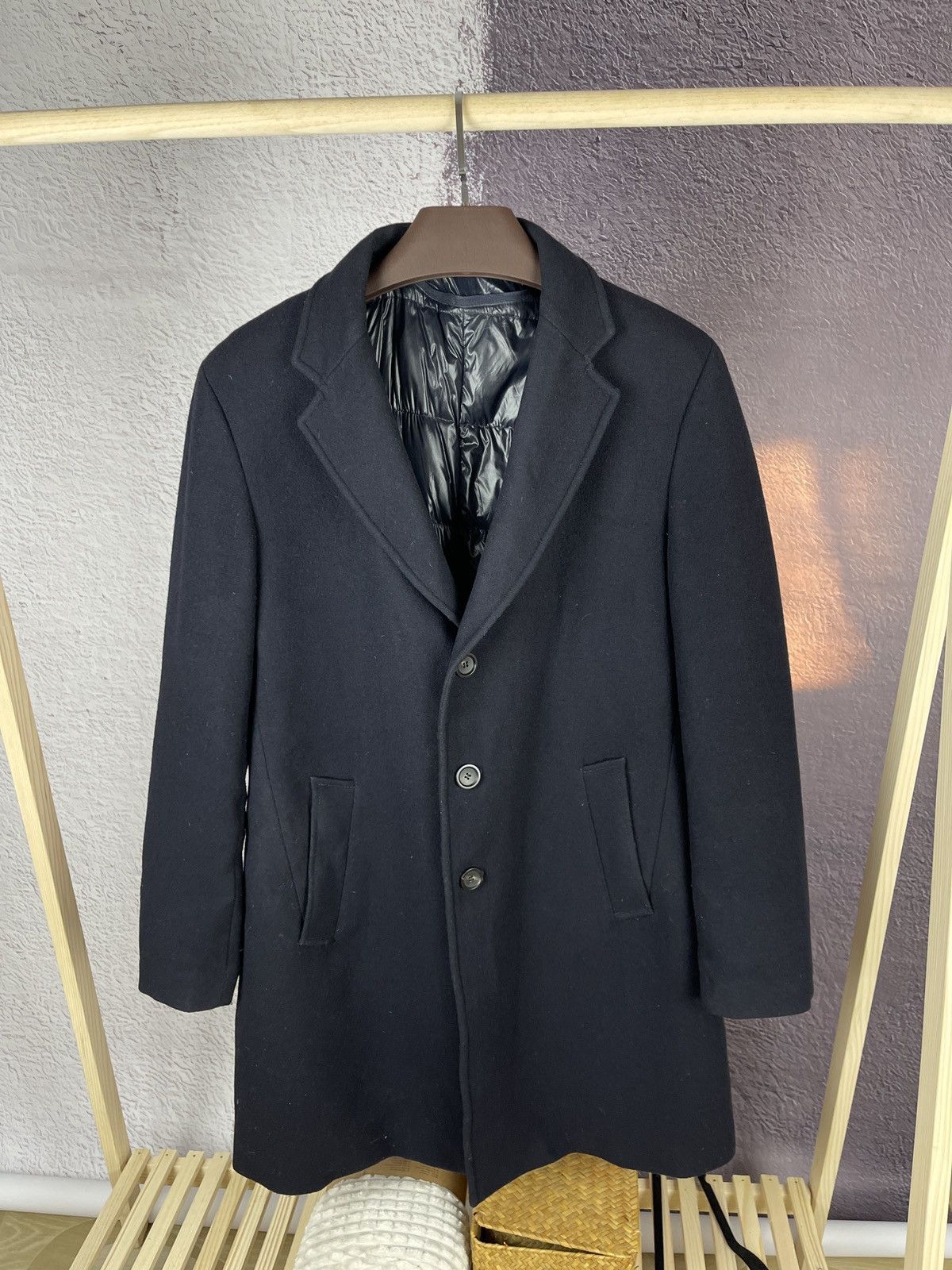 Lab Paul Zileri wool cashmere feather goose down coat
