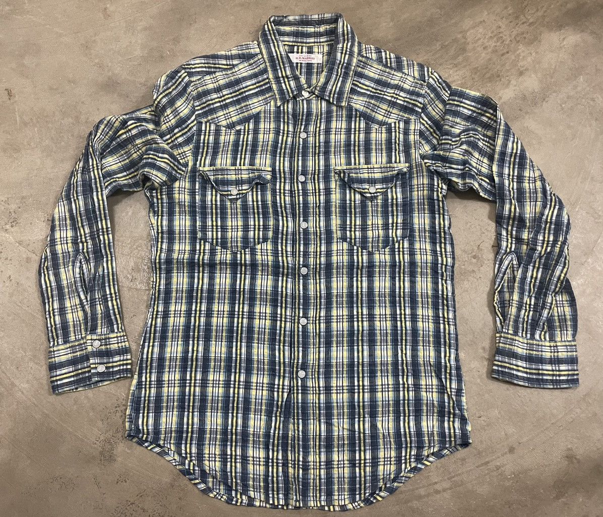Designer × Japanese Brand × Vintage HR MARKET Button up Tshirt Japanese Designer Size US S / EU 44-46 / 1 - 9 Thumbnail