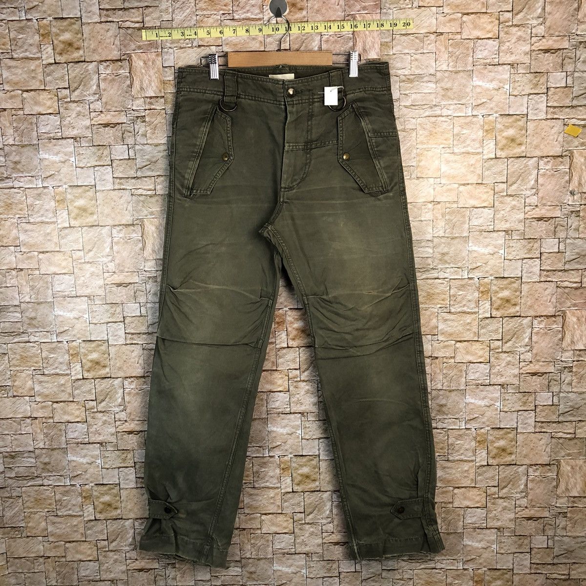 Diesel Diesel Green Cargo Multipocket Pants #A353 Size US 31 - 1 Thumbnail