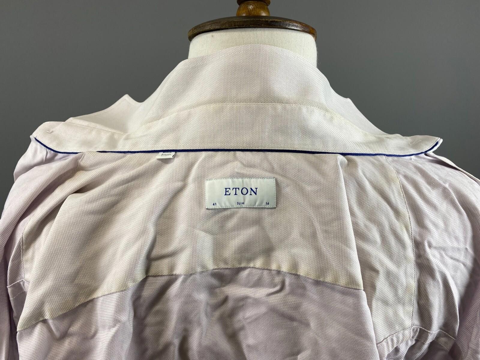 Eton Eton Slim Fit Pink Luxury Button Down Shirt Size 41 / 16 Size US M / EU 48-50 / 2 - 12 Thumbnail