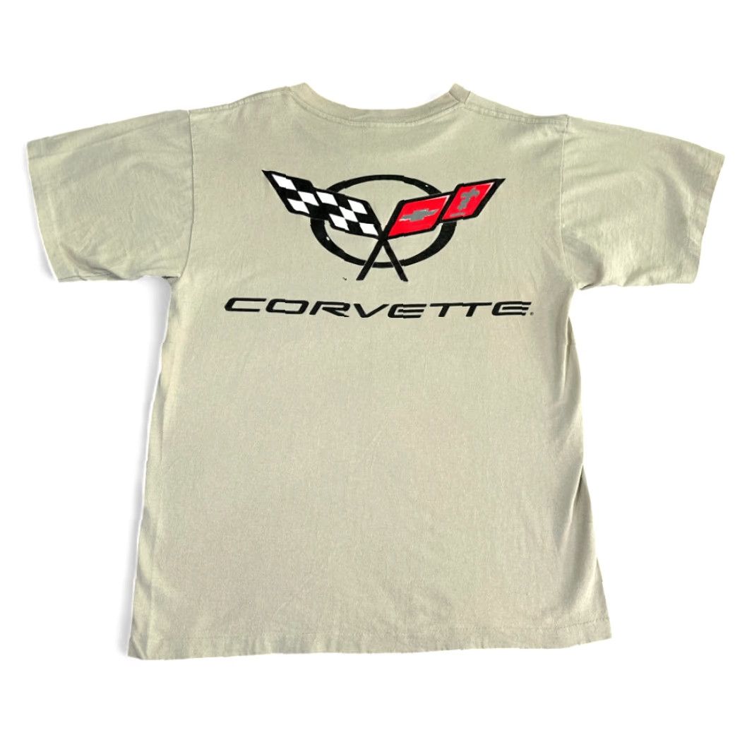 Logo 7 VINTAGE Corvette Shirt Adult MEDIUM Brown Graphic Logo 90s Mens Size US M / EU 48-50 / 2 - 2 Thumbnail