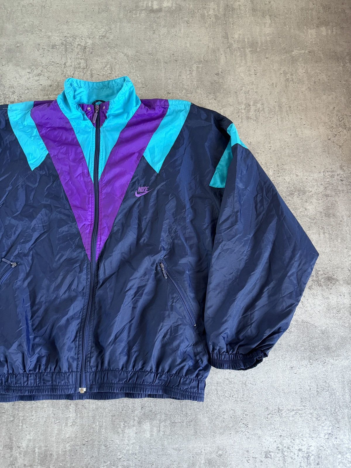 Nike × Vintage Nike Sportswear 90s vintage light jacket boxy swoosh logo Size US XL / EU 56 / 4 - 2 Thumbnail
