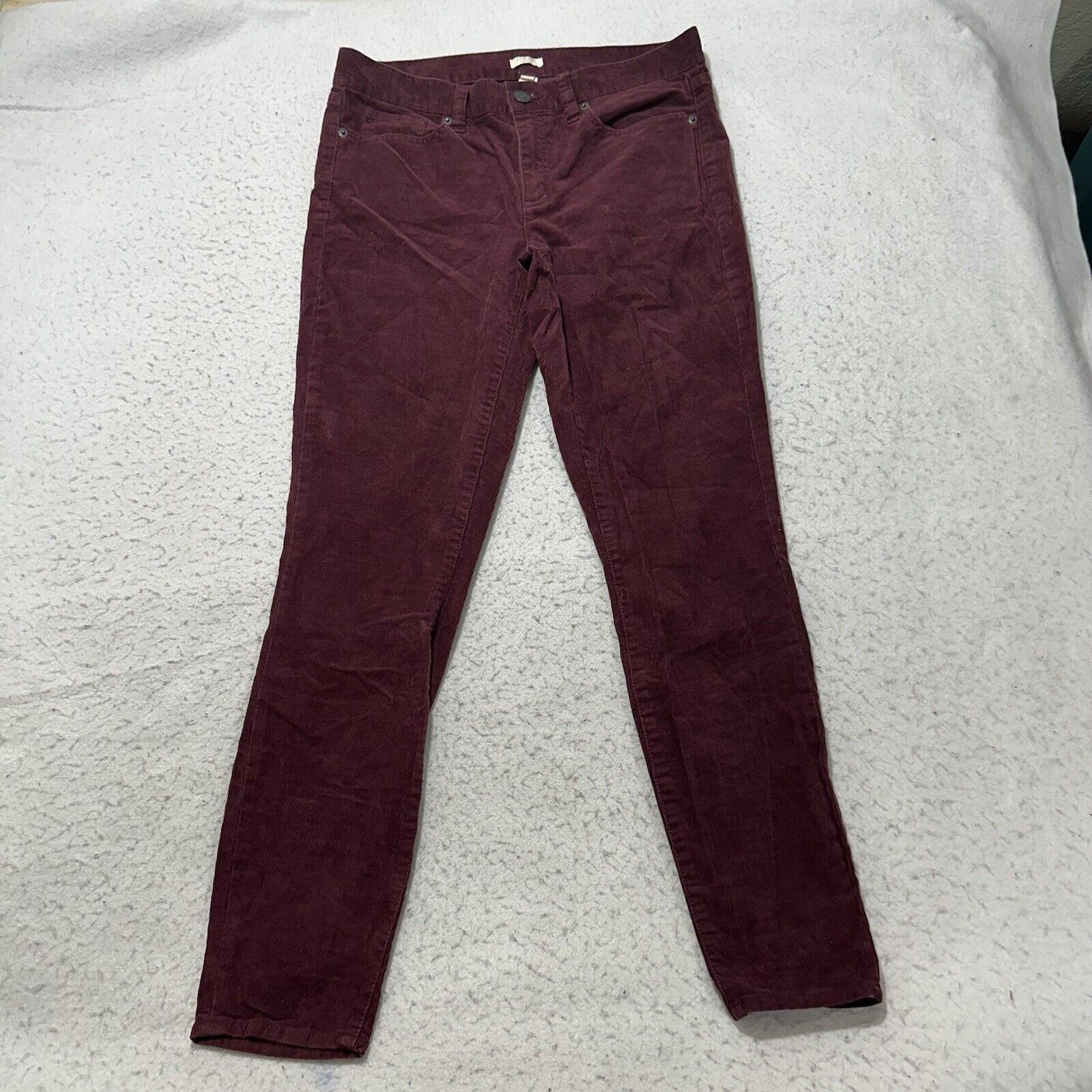 J.Crew J. Crew 28 Corduroy Burgundy Skinny Leg Pants (31 x 28) Size 31" - 1 Thumbnail