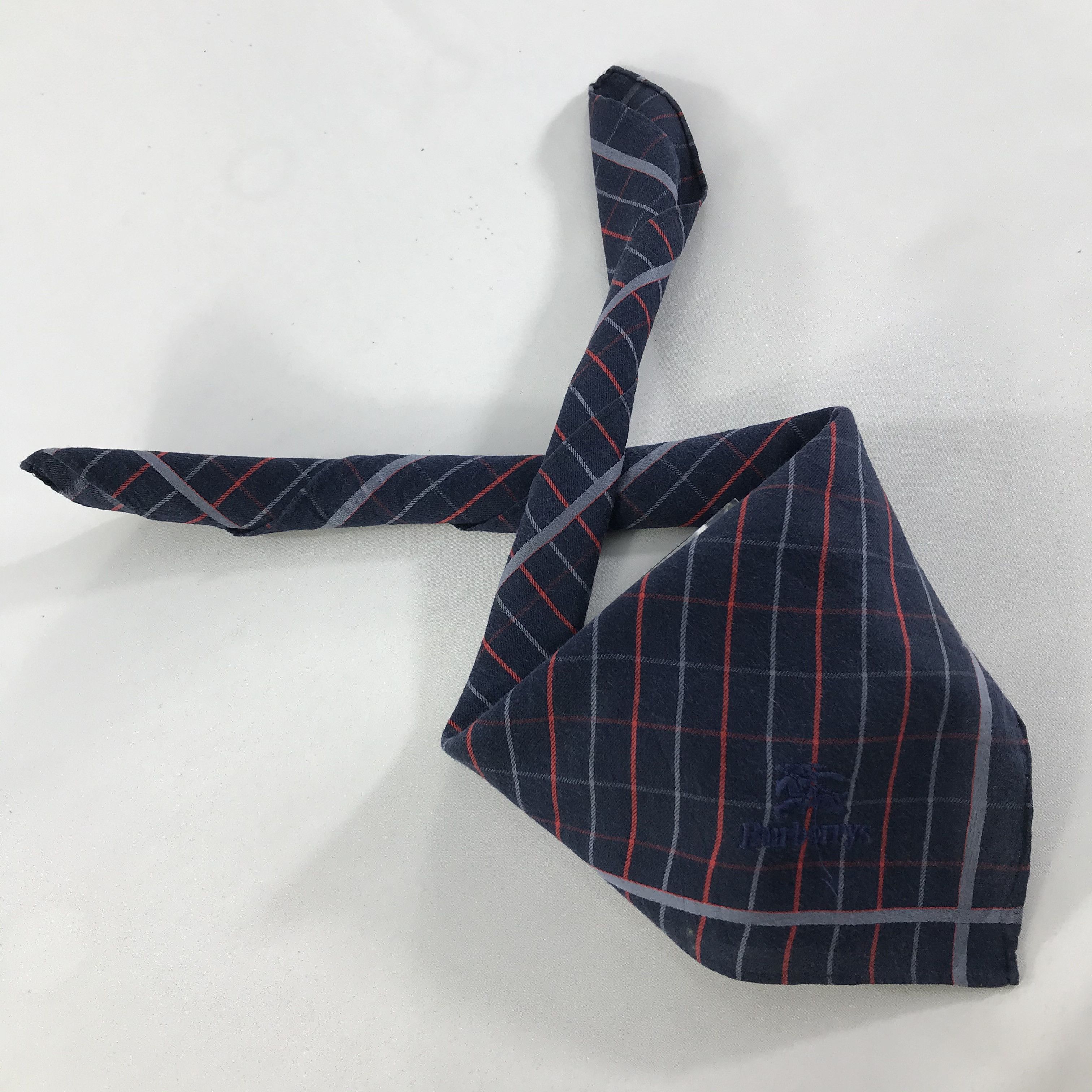 Burberry × Vintage Burberry Bandana / Handkerchief / Neckerchief - S1554 Size ONE SIZE - 4 Thumbnail