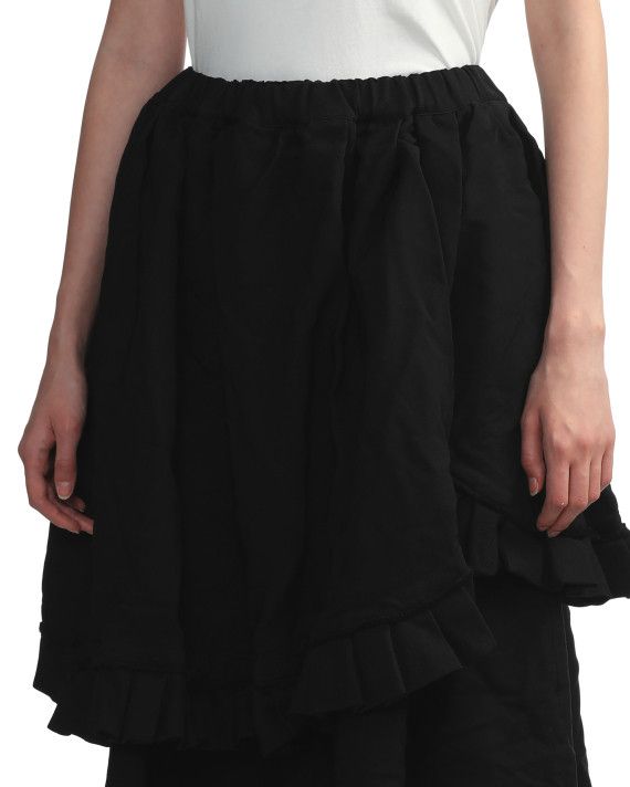 CDG by Comme des Garcons o1mle0824 Ruffle Trimmed Layered Skirt in Black Size 28" / US 6 / IT 42 - 5 Thumbnail