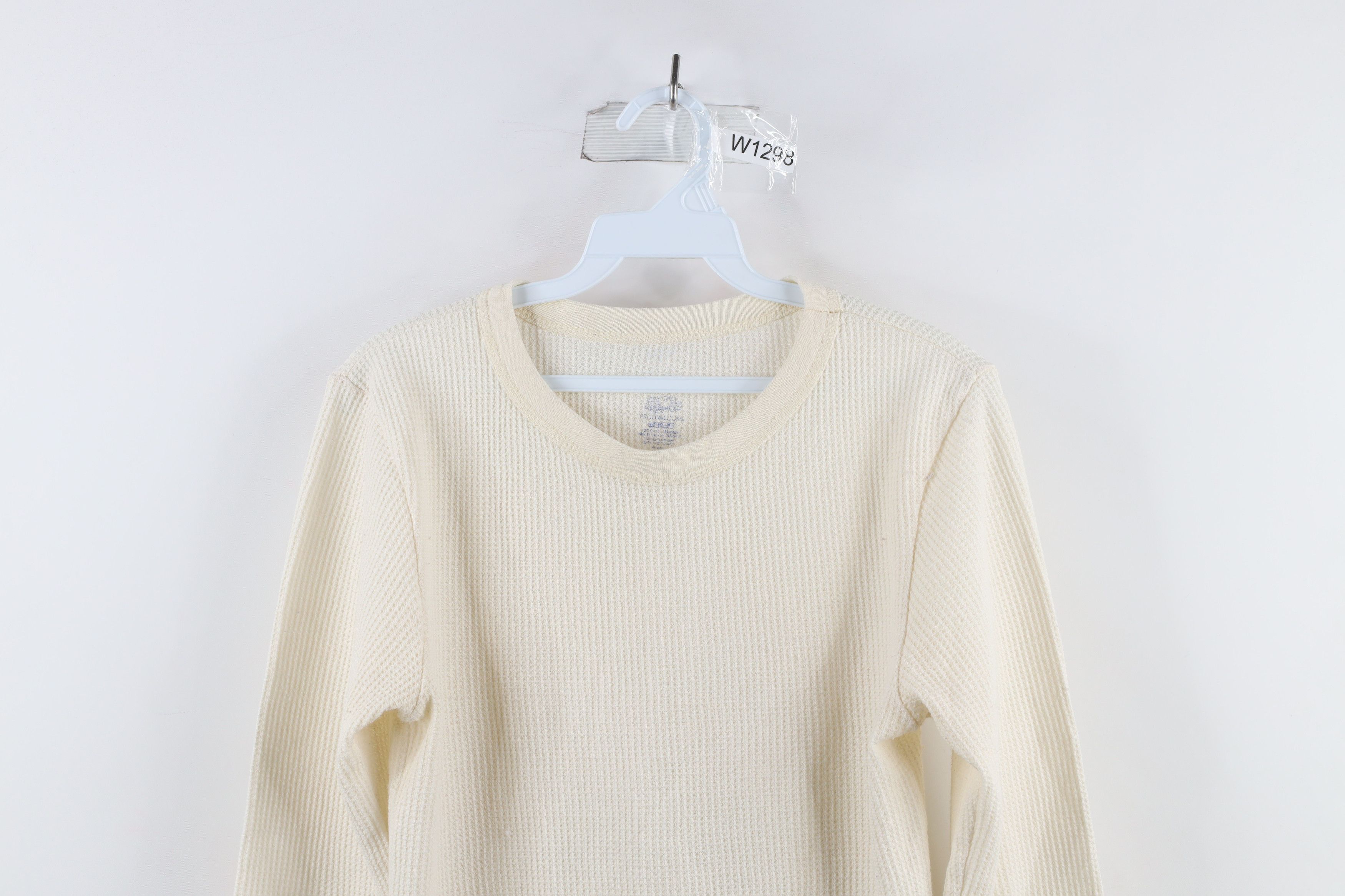 Vintage Vintage 90s Streetwear Waffle Knit Long Sleeve T-Shirt Size US S / EU 44-46 / 1 - 2 Thumbnail
