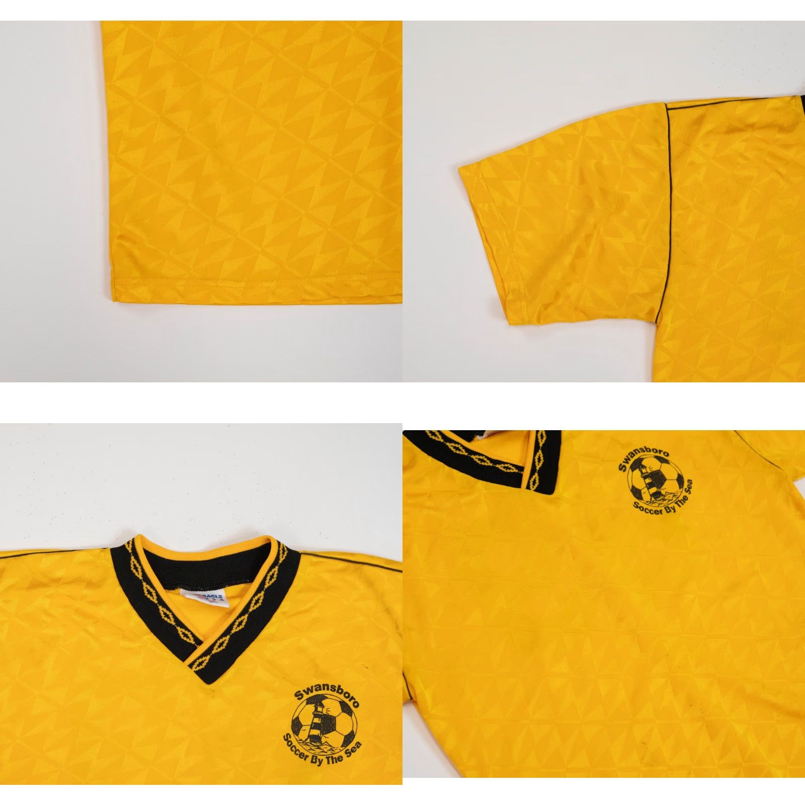 Vintage VINTAGE Swansboro Soccer Jersey Yellow M Medium Geometric Futbol USA 90s Sport Football Soccer Shirt Womens Mens Polo VTG Size US M / EU 48-50 / 2 - 9 Thumbnail