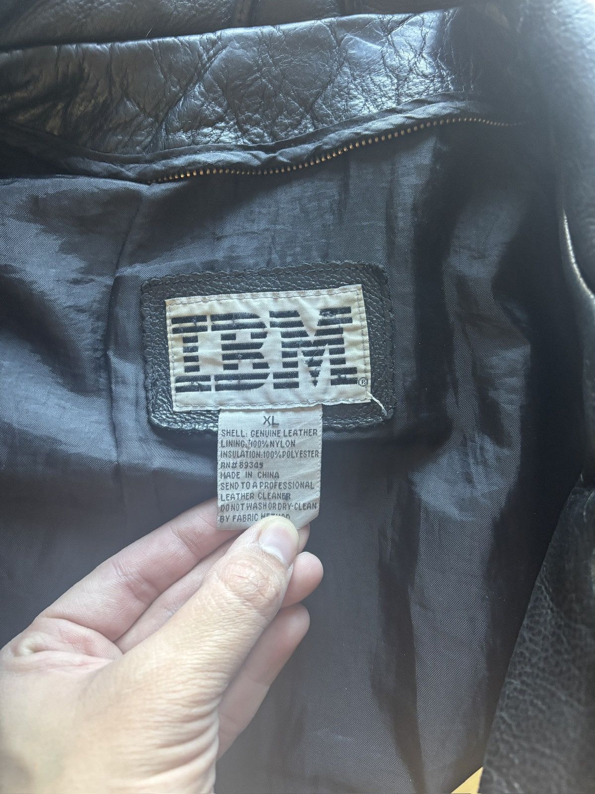 Vintage vintage IBM leather jacket Size US XL / EU 56 / 4 - 4 Thumbnail