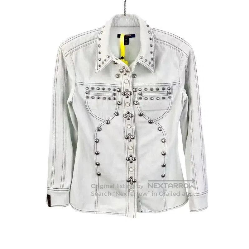 Louis Vuitton Louis Vuitton Light Blue Cotton Jacket for Women . Size XXS / US 00 / IT 34 - 1 Thumbnail