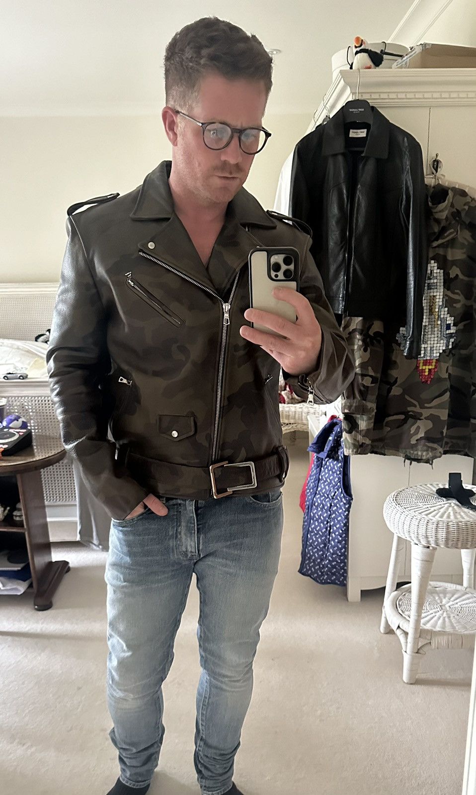 Pyer Moss The grail Pyer Moss camouflage camo biker leather jacket XL Size US XL / EU 56 / 4 - 4 Thumbnail