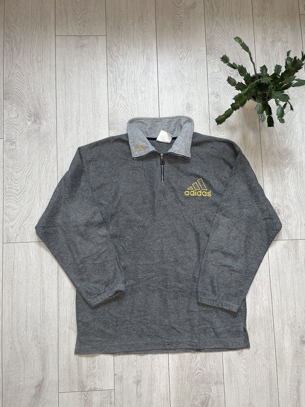 Adidas × Vintage 1/4 Fleece sweatshirt Adidas Vintage 90 s Size US XL / EU 56 / 4 - 1 Thumbnail
