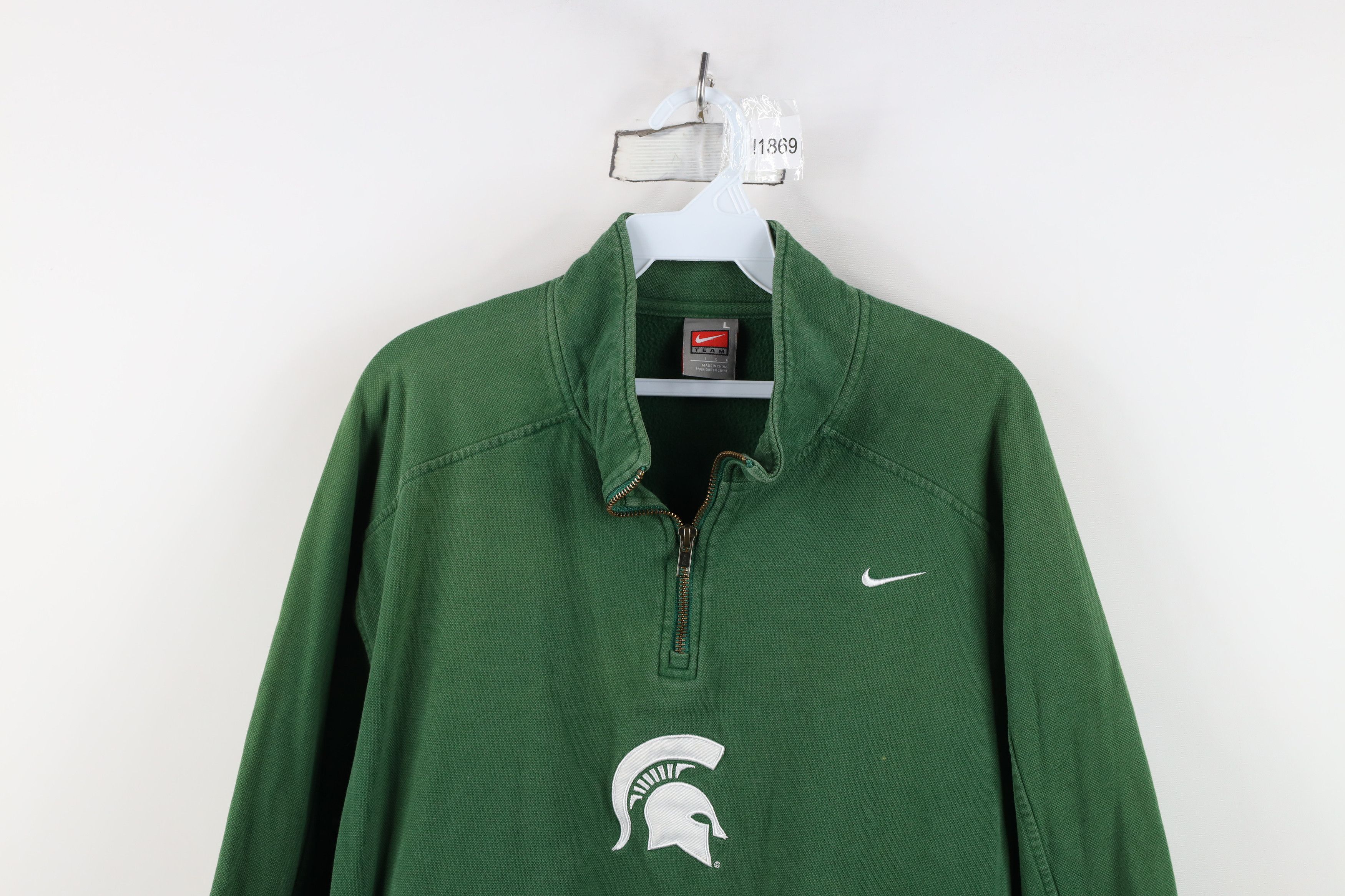Nike Vintage Nike Swoosh Michigan State University Sweatshirt Size US L / EU 52-54 / 3 - 2 Thumbnail
