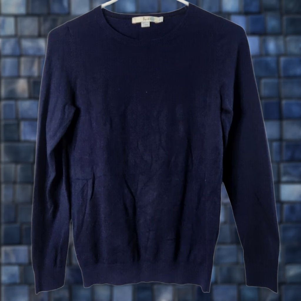 Boden Boden Womens Sweater Shirt Pullover Crewneck Navy Blue Size 2 Knit Cotton Wool Blend Size XS / US 0-2 / IT 36-38 - 1 Thumbnail