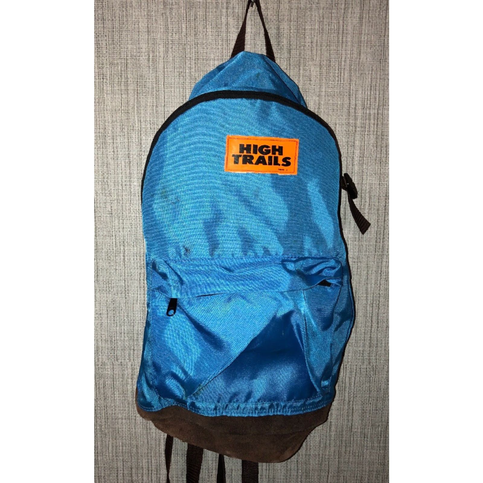 Vintage High Trails Blue School Backpack Men's Backpack Nylon Backpack Blue High Trails School Backpack Size ONE SIZE - 4 Thumbnail