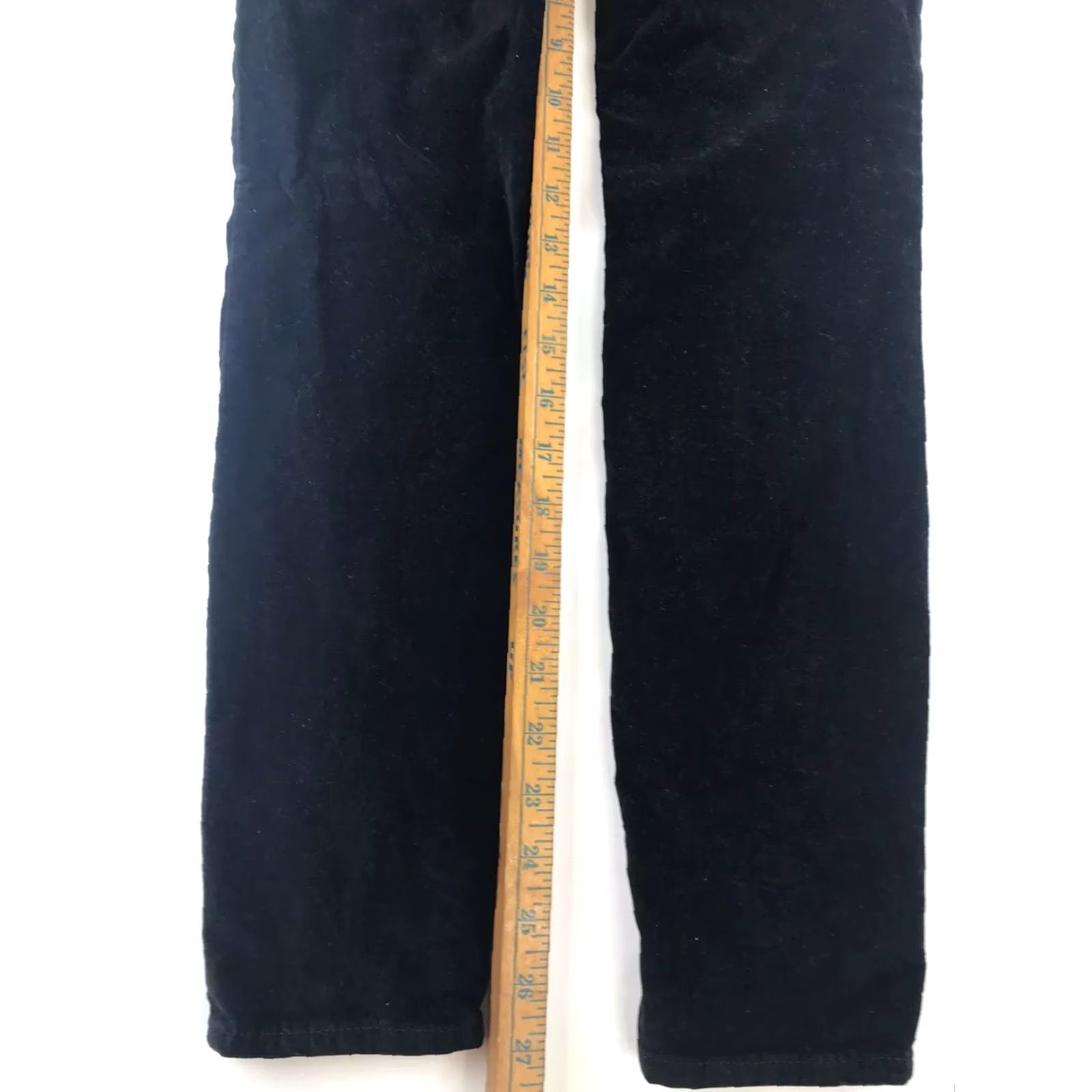 Madewell MADEWELL High Riser Velvet Skinny Women's 24 Black Velveteen Jeans EUC Size 42" / US 20 - 6 Thumbnail