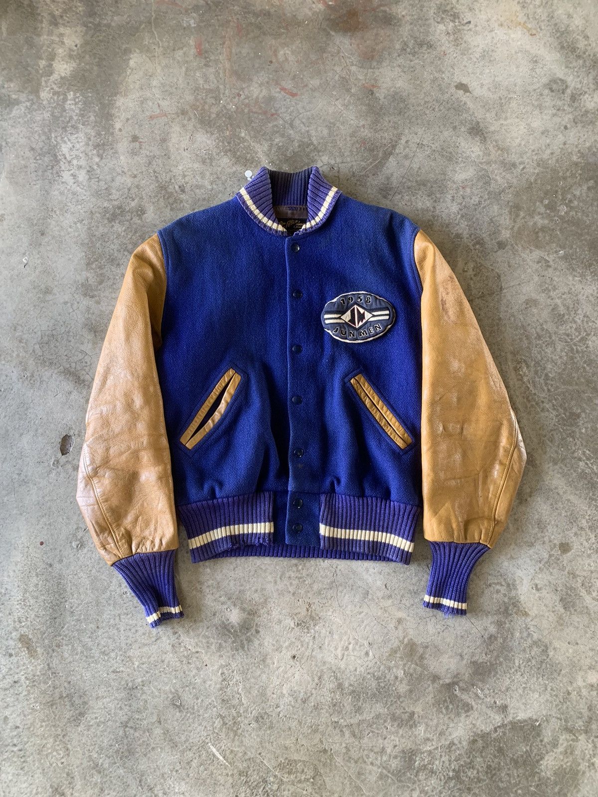 Vintage Vintage 1950’s Albion Award Jacket with jun men patch Size US L / EU 52-54 / 3 - 1 Thumbnail