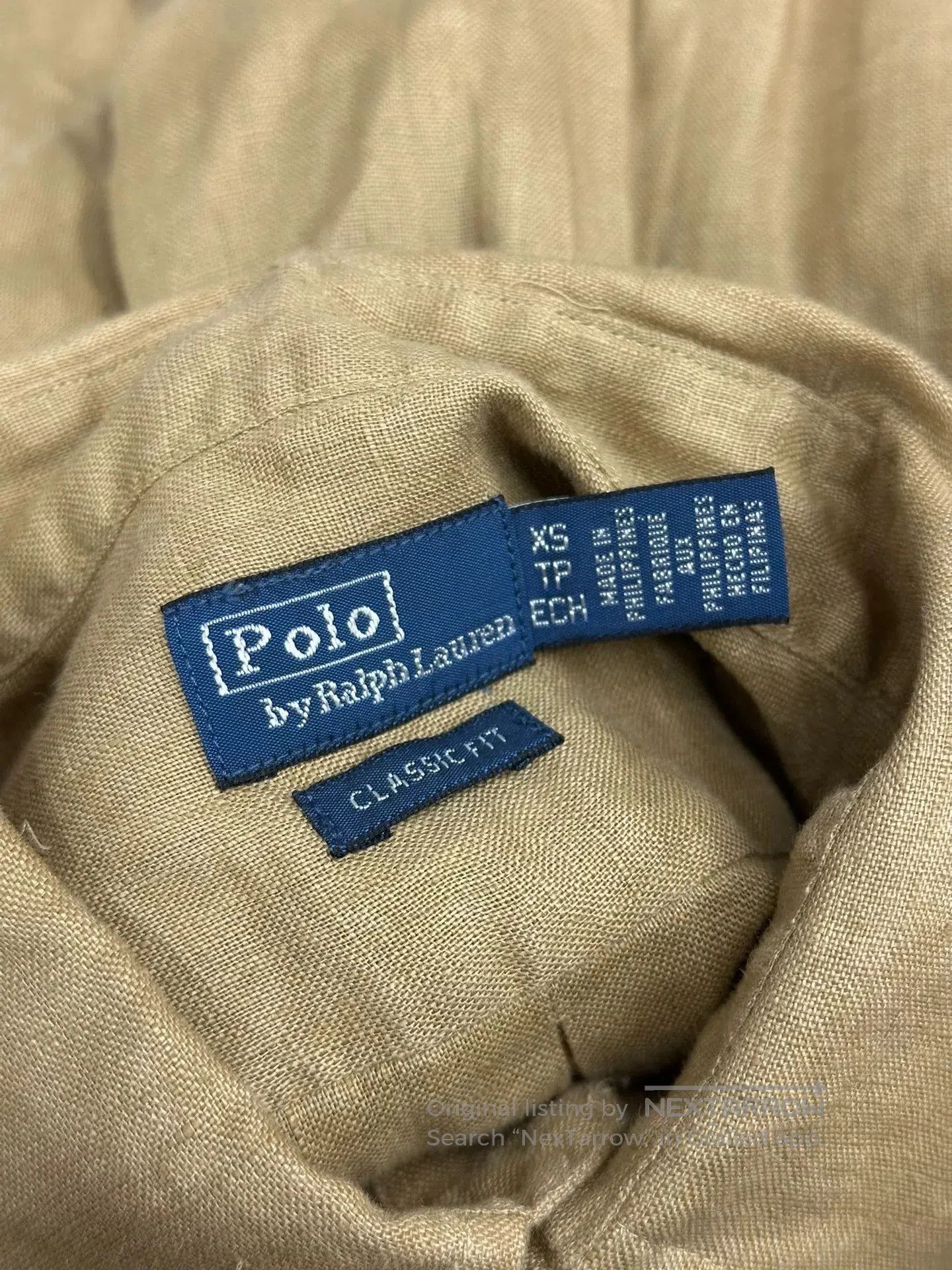 Polo Ralph Lauren Polo Ralph Lauren Khaki Linen Long Sleeve Shirt. Size US XS / EU 42 / 0 - 4 Thumbnail