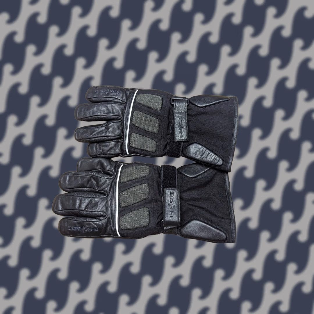 Vintage B-Square Motorcycle Mens Gloves XL Black Lined Cordura Leather Glove Womens? Size ONE SIZE - 1 Thumbnail