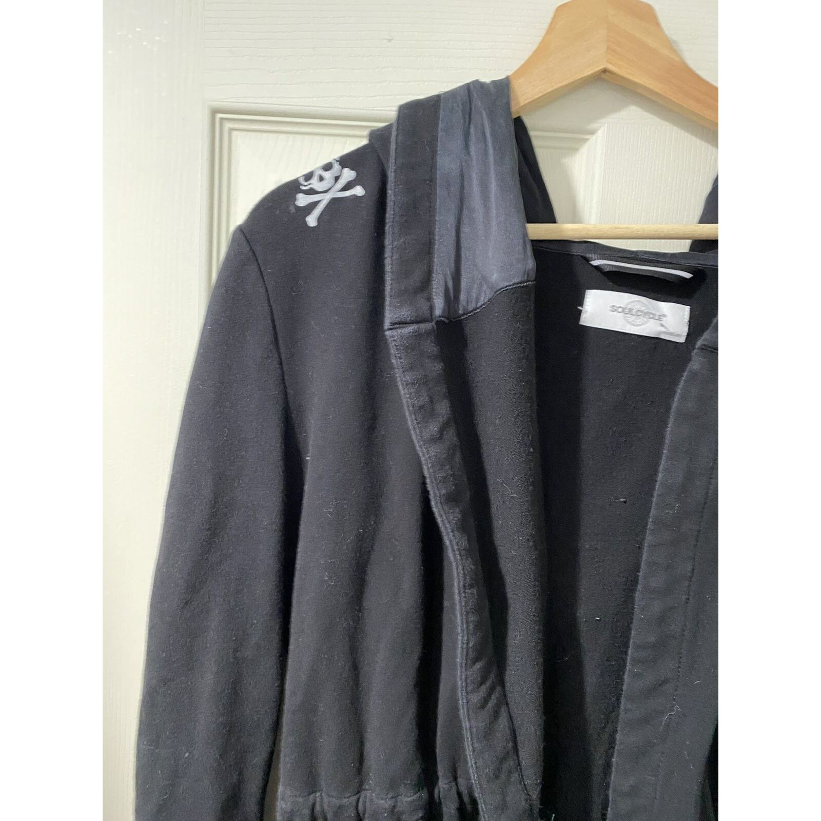 & Other Stories SoulCycle Black Hoodie With Leather Arms Size Medium A001510 Size M / US 6-8 / IT 42-44 - 9 Thumbnail