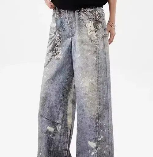 Jean Kawashima x Kawa Pant chain Print Denim Size US 32 / EU 48 - 2 Thumbnail