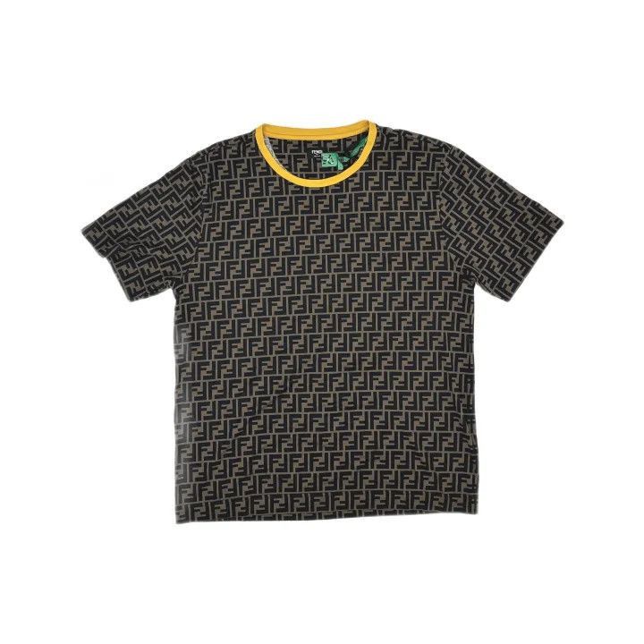 Fendi Fendi Brown Logo Print Short Sleeve T-Shirt -2507 Size US XXL / EU 58 / 5 - 2 Thumbnail