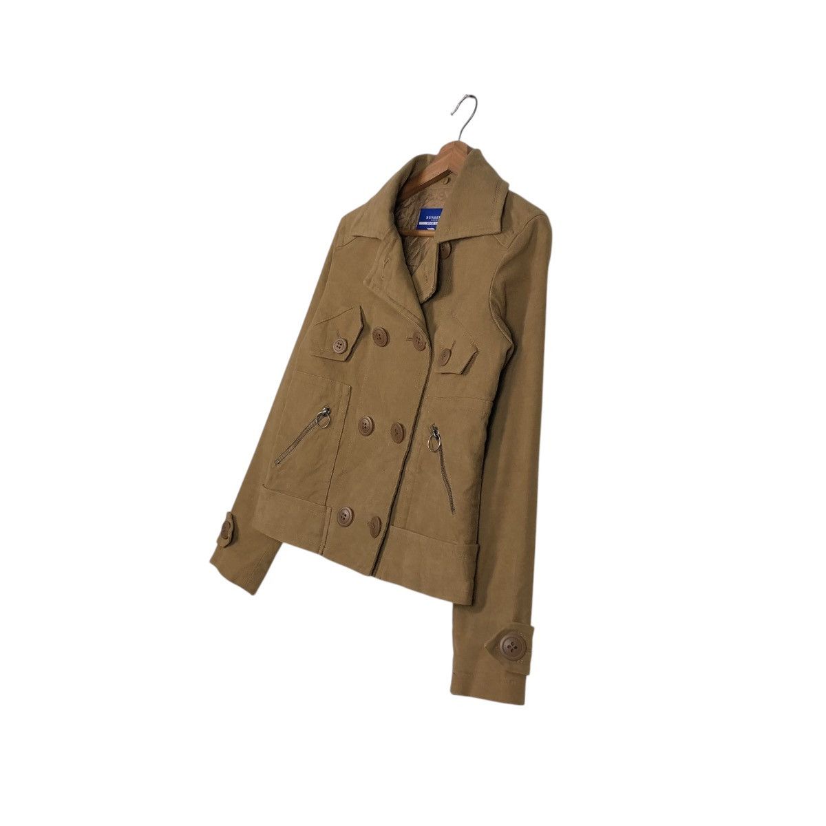 Burberry 🔥RICH BROWN CHORE CROPPED BIKER JACKET BURBERRY LONDON Size XS / US 0-2 / IT 36-38 - 4 Thumbnail
