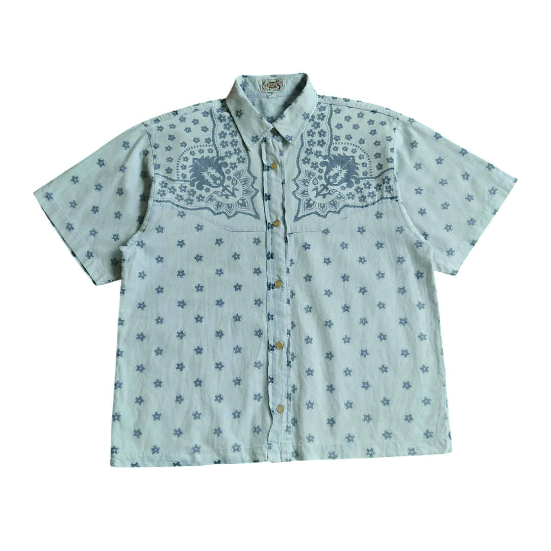 If Six Was Nine × Japanese Brand × Kapital Vtg 90s PEPE All Over Print Boxy Snap Button Shirt Size US M / EU 48-50 / 2 - 1 Thumbnail
